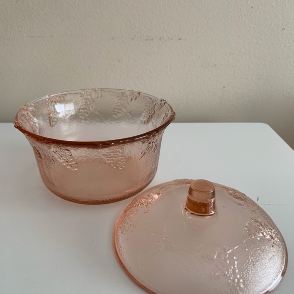 Vintage Pink Glass Candy Dish - Picture 3 of 7